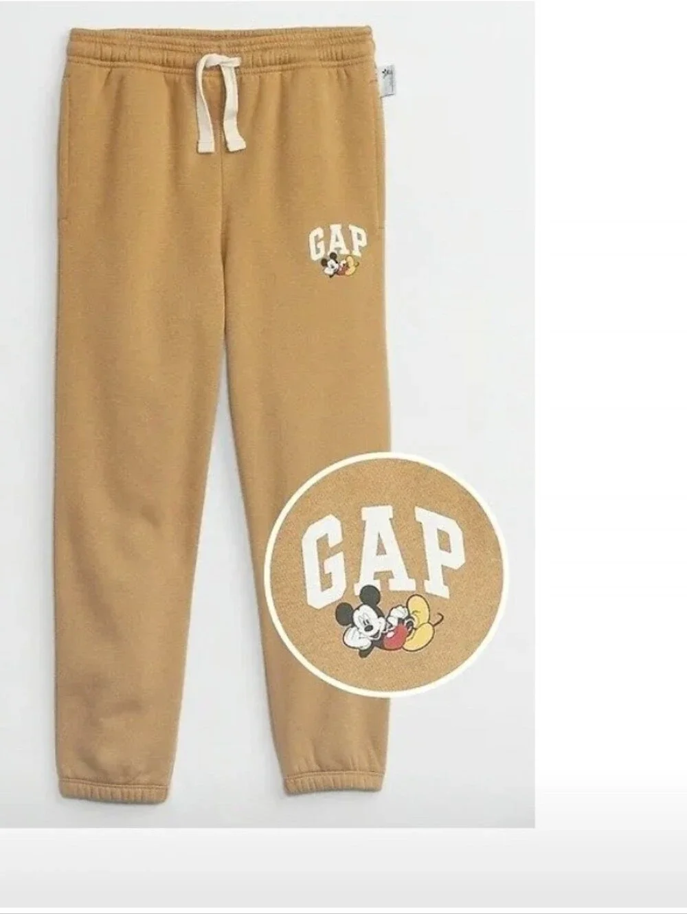 New Gap X Disney Kids Logo Jogger Sweatpants Color Mickey Mouse Acorn Size XL 12